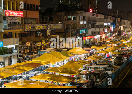 Kuala Lumpur,Malaysia - Sept 4,2019 : People can seen shopping and exploring around Taman Cannaught night market in every Wednesday. Stock Photo