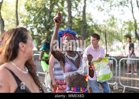 Leeds West Indian Carnival 2019 The Leeds Carnival, also called the Leeds West Indian Carnival or the Chapeltown Carnival, is one of the longest runni Stock Photo