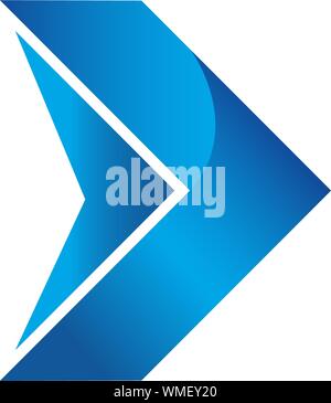 Abstract design arrow icon 3d Stock Vector