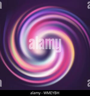 Abstract striped colorful spin spiral curled background. Vector illustration Stock Vector