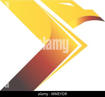 Abstract design arrow icon 3d Stock Vector