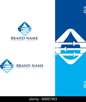 Plumbing Logo Template Design Vector Stock Vector