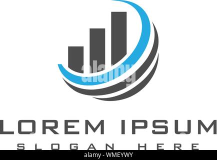 Business finance logo - vector concept illustration Stock Vector