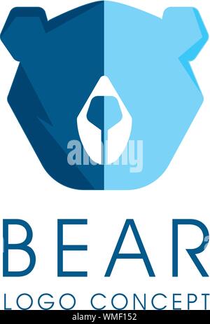 Bear logo - vector illustration, emblem design on white background Stock Vector
