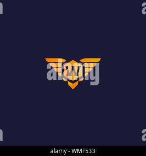 Wings logo template. Vector business icon. Corporate branding identity Stock Vector