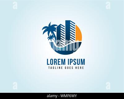 Hotel and Resort logo template, Building logo designs, Travel logo Stock Vector