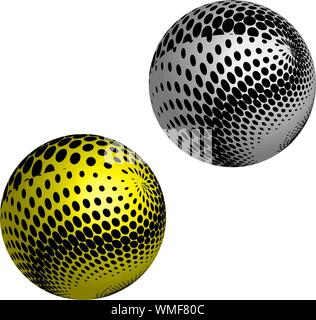 abstract 3D ball logo background design Stock Photo