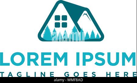 Creative Real Estate Logo Design. House Logo Design. Real Estate Vector Icon. Stock Vector