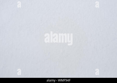 White background with bluish-gray tint of soft snow surface. Stock Photo