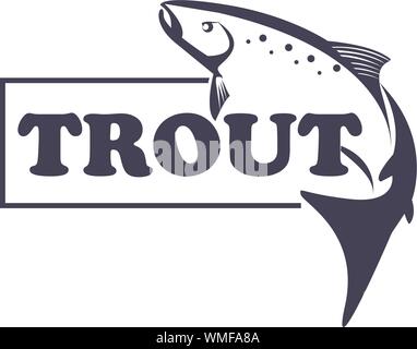 vector of trout fish logo or design element. Stock Vector