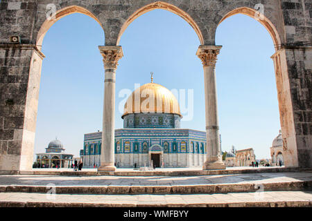 Old Arabic Arches at the Entrance of the Dome of the Rock - Jerusalem, Israel