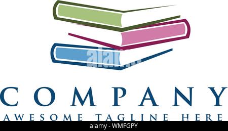abstract Book Logo and Icon Template, design library icon Stock Vector