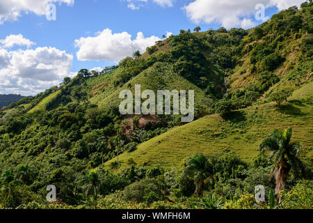 Landscape near Pedro Sanchez, Cordillera Oriental, Dominican Republic, Carribean, America Stock Photo