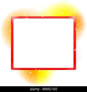 Abstract background with orange frame for text, vector illustration Stock Vector