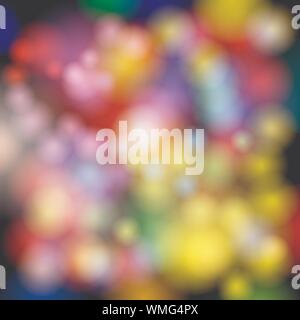 Abstract blue blurred background with bokeh effect - illustration Stock ...