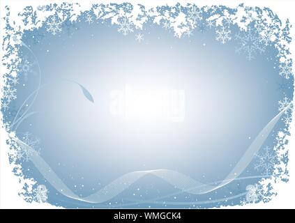 Blue Christmas Frost Stock Vector