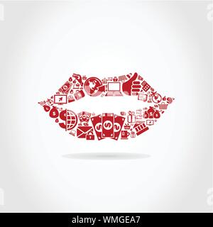 Business a lip Stock Vector