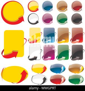 Labels With Arrows Stock Vector