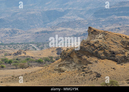 The 'Explorer Route' along Lake Natron and the Rift Valley, Northern Tanzania Stock Photo