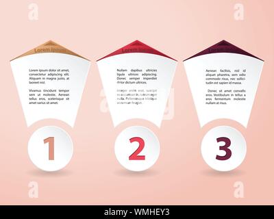 Infographic elements with numbers Stock Vector