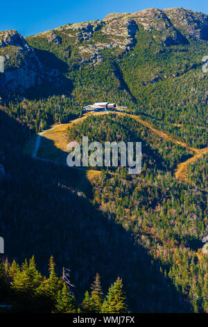 Top of Gondolier ski trail in the summer, Stowe Vermont, USA Stock Photo