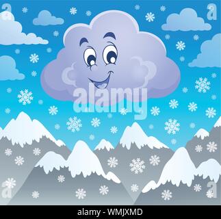 Winter cloud theme image 2 Stock Vector