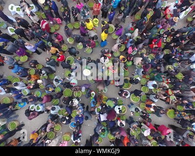 Beijing, China. 5th Sep, 2019. Aerial photo taken on March. 21, 2019 shows the Fuding white tea market at Diantou Township in Fuding City, southeast China's Fujian Province. Rural revitalization strategy was first put forward during the 19th National Congress of the Communist Party of China in 2017 and repeatedly stressed by the Chinese leadership since then. The strategy's overall goal is to build rural areas with thriving businesses, pleasant living environments, social etiquette and civility, effective governance, and prosperity. Credit: Lin Shanchuan/Xinhua/Alamy Live News Stock Photo