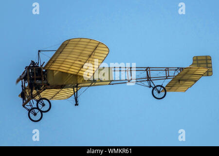 Bleriot XI flying Stock Photo