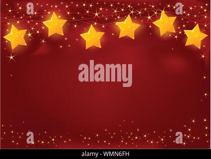 Red Christmas card Stock Vector