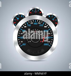 Car dashboard elements on a white background Stock Vector Image & Art ...
