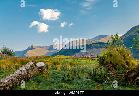 Landscape of Achintee. Achintee is a location in Glen Nevis in the Highland council area of Scotland, UK. Stock Photo