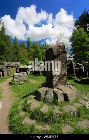 The Druids Temple folly near the village of Ilton, Masham town, North Yorkshire county, England Stock Photo