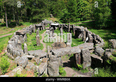 The Druids Temple folly near the village of Ilton, Masham town, North Yorkshire county, England Stock Photo