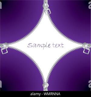 Cool zipper background Stock Vector