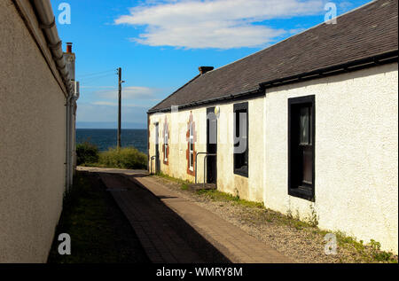 Cottages, Dunure, Ayrshire, Scotland, UK Stock Photo