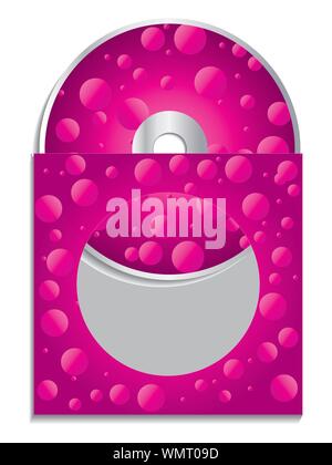 Pink cd sleeve Stock Vector