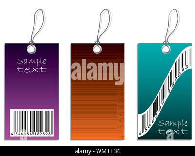 Labels with bar-code Stock Vector