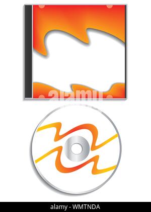 Cd & dvd with case Stock Vector