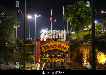 Pirate's Cove Adventure Golf in Wisconsin Dells, Wisconsin Stock Photo