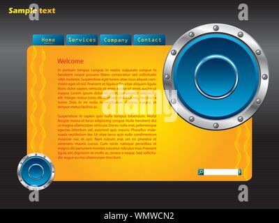 Web template with speakers Stock Vector