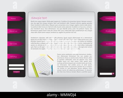 Stylish web template with stuff Stock Vector