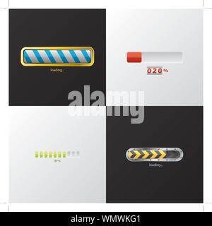 Progress indicators Stock Vector