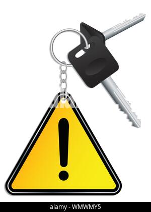 Keys and warning keyholder Stock Vector