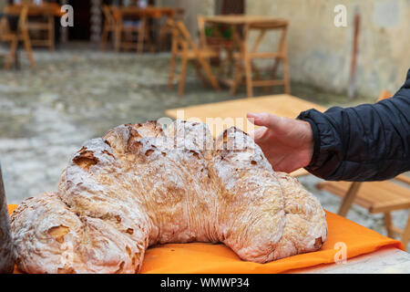 klinker aantrekkelijk kamp Italy, Basilicata, Province of Matera, Matera. Pane di Matera (Matera's  bread) is a local style of bread made in a large loaf Stock Photo - Alamy