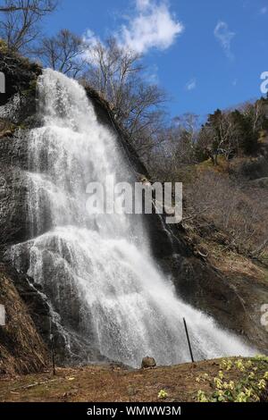 Seseki waterfall in Shiretoko national park on Hokkaido island, Japan Stock Photo