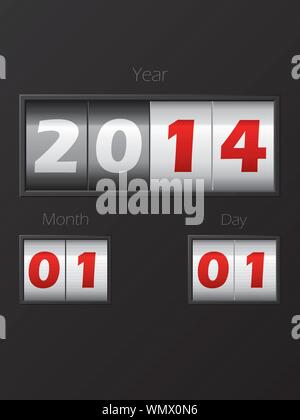 2014 date counter Stock Vector