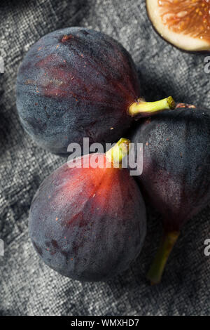 Raw Black Organic Figs Ready to Eat Stock Photo
