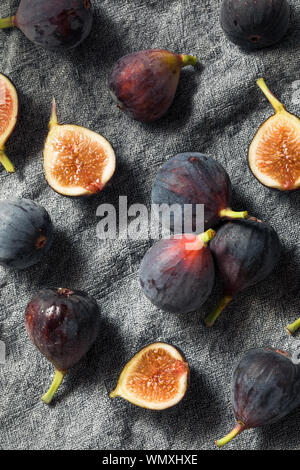 Raw Black Organic Figs Ready to Eat Stock Photo