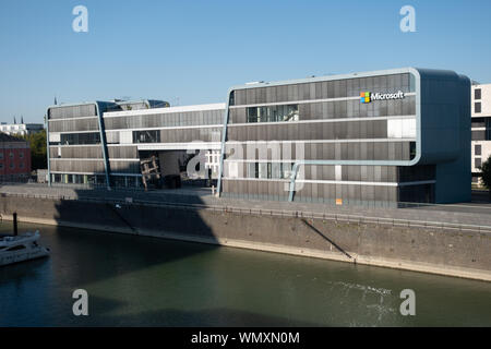 Building of Microsoft Deutschland GmbH in Rheinauhafen, Cologne, Germany. Stock Photo