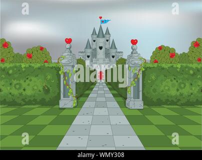 Palace of Queen of Hearts Stock Vector